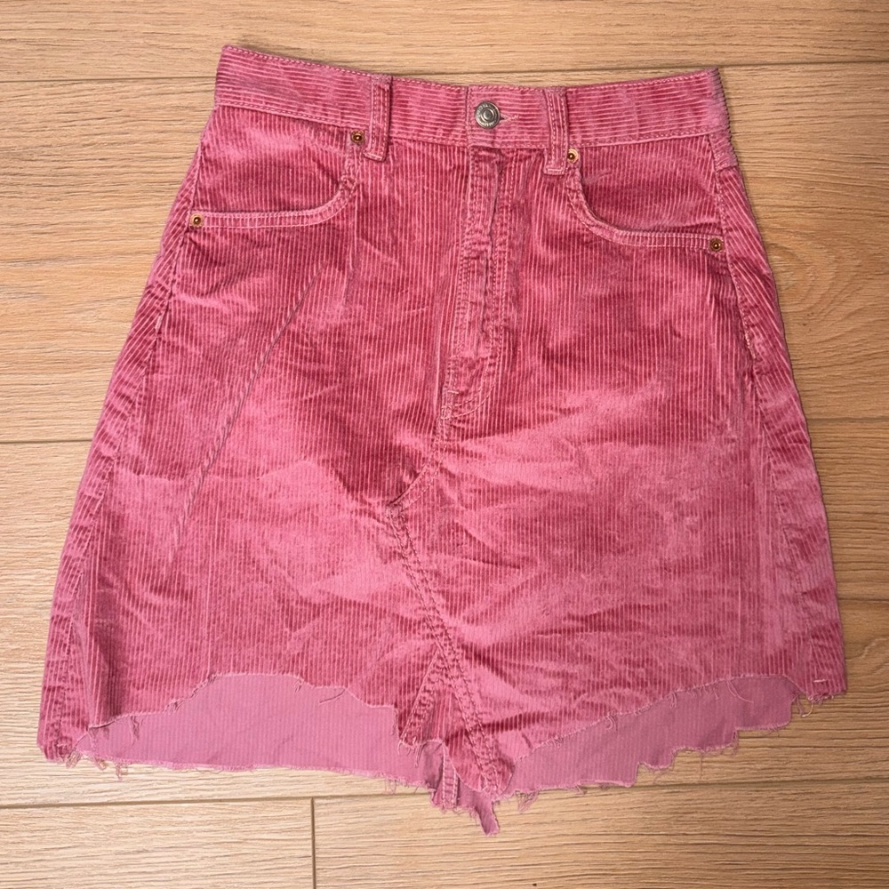 Corduroy Pink Skirt